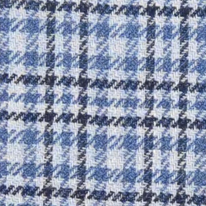 White & Blue Prince of Wales Check